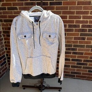 Tommy Hilfiger Gray and Black Women's Hoodie Sweater